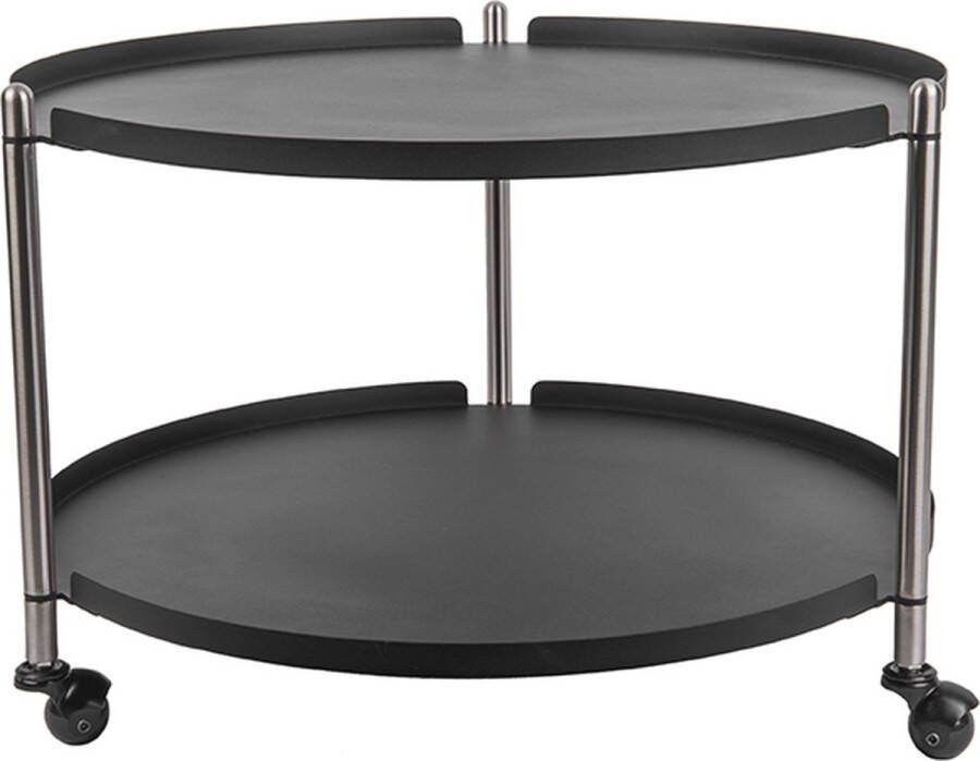 Leitmotiv Koffietafel Thrill 40 X 60 Cm Staal Zwart zilver