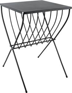Leitmotiv Cross Bijzettafel Staal 36 x 36 x 52 cm Zwart