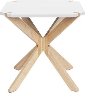 Leitmotiv Side table Mister X Rubber Hout Wit MDF top 45x45x45cm