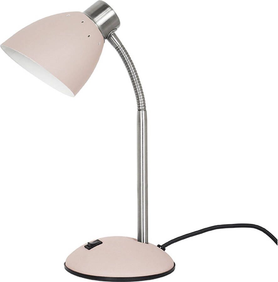 Leitmotiv Tafellamp Bureaulamp Dorm mat roze metaal