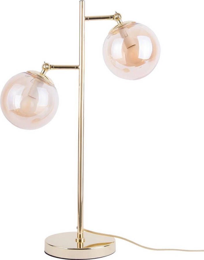 Leitmotiv Table lamp Shimmer amber glass shades Q4-20