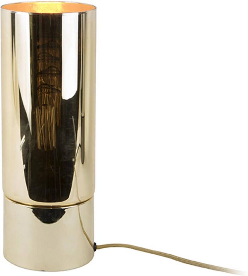 Leitmotiv Tafellamp Lax 12 X 32 Cm Staal glas Goud 2-delig