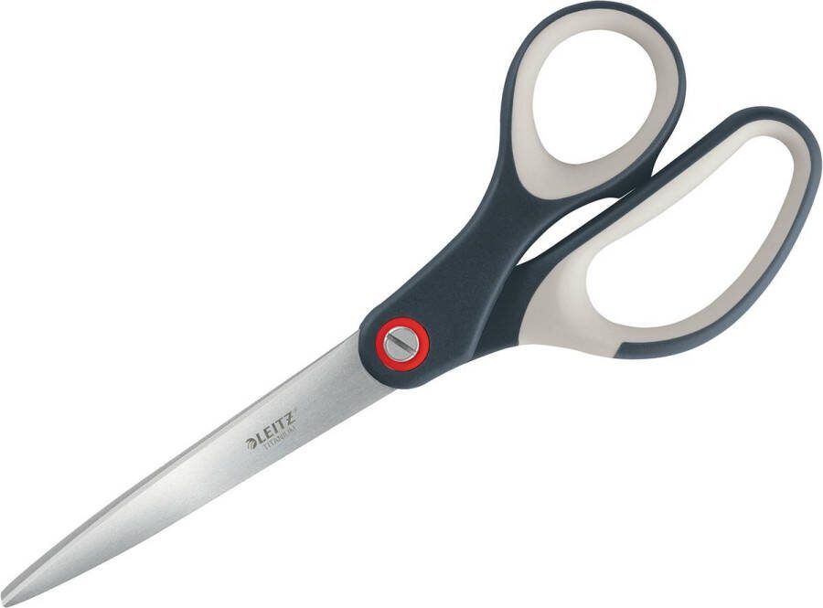 Leitz Tweehandige Titanium Schaar met Ergonomische Handgreep voor Kantoor en Thuiskantoor Fluweel Grijs