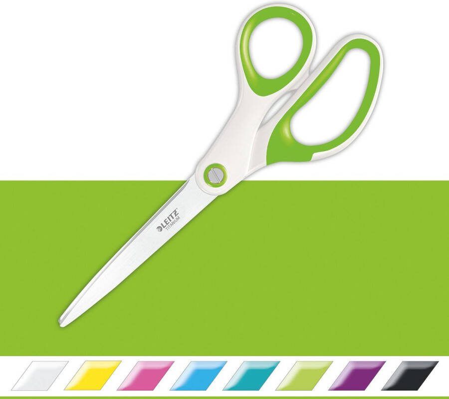 Leitz WOW Titanium Roestvrijstalen Schaar Groen