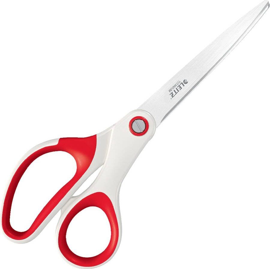 Leitz WOW Titanium Roestvrijstalen Schaar Rood