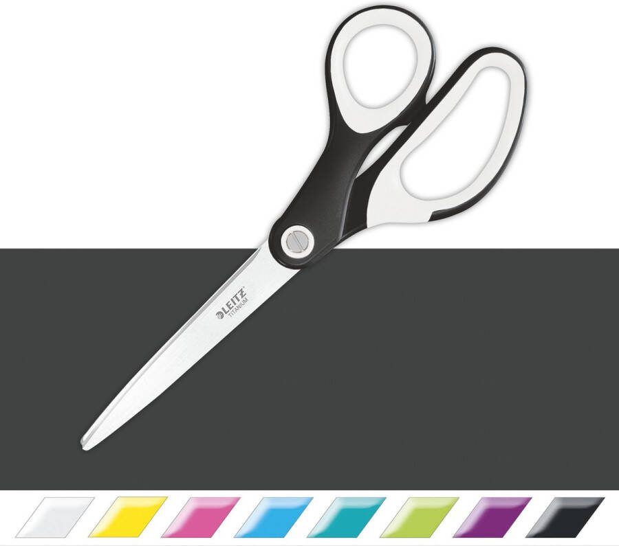 Leitz WOW Titanium Roestvrijstalen Schaar Zwart