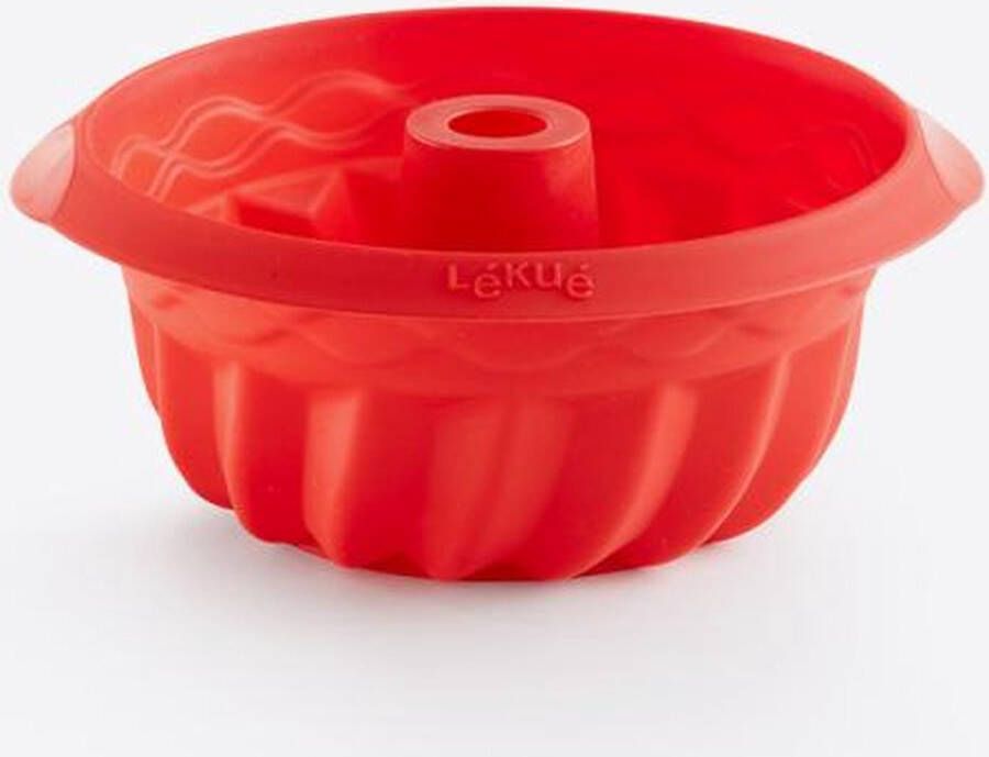 Lekue Lékué gedraaide tulbandvorm uit silicone rood Ø 20cm