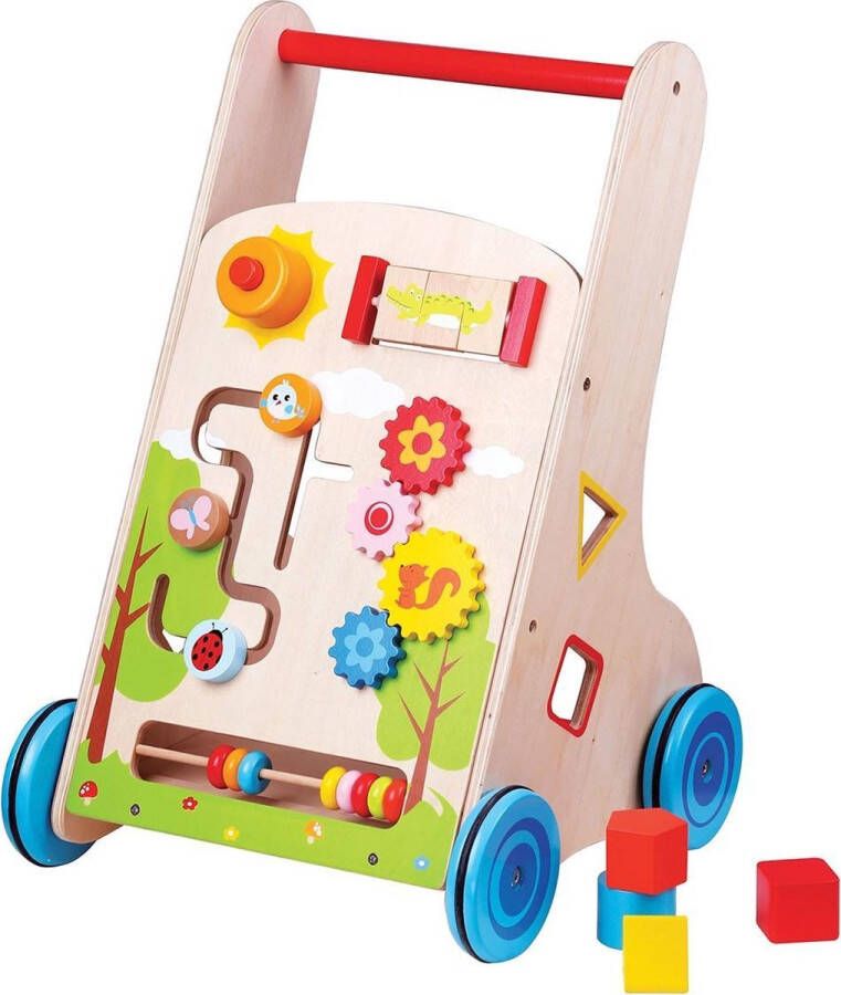 Lelin Toys Looptrainer Activiteiten Duw- Loopwagen 7 in 1