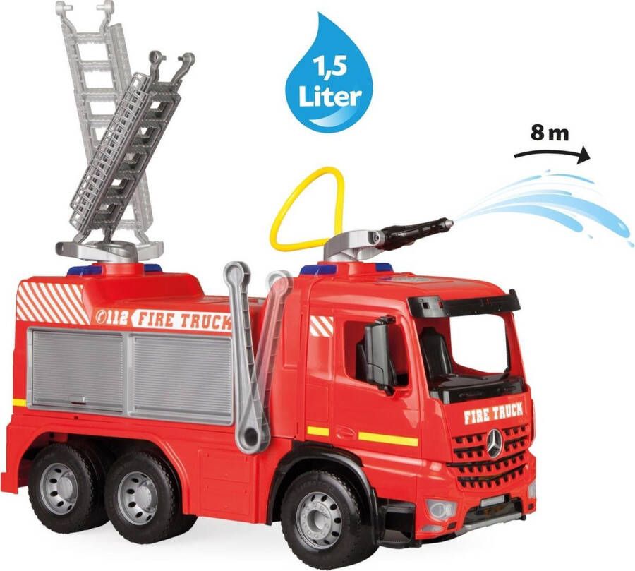 Lena Brandweerwagen Giga Trucks Junior 66 Cm Rood zilver