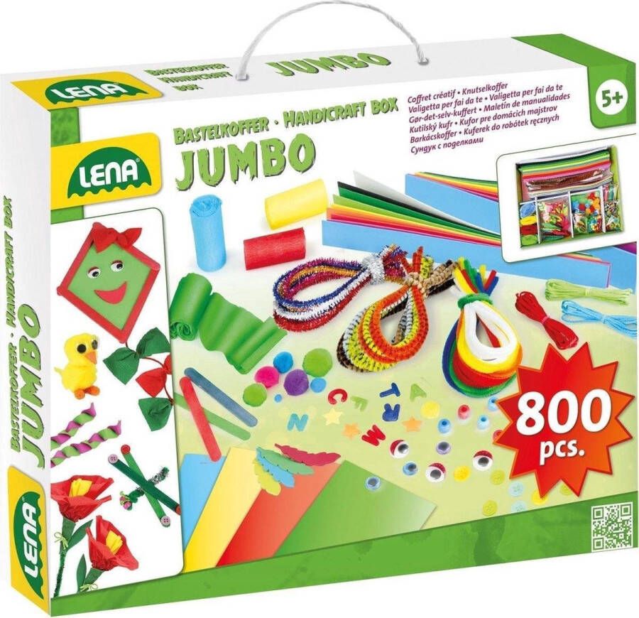 Lena knutselkoffer Jumbo junior papier vilt 800-delig