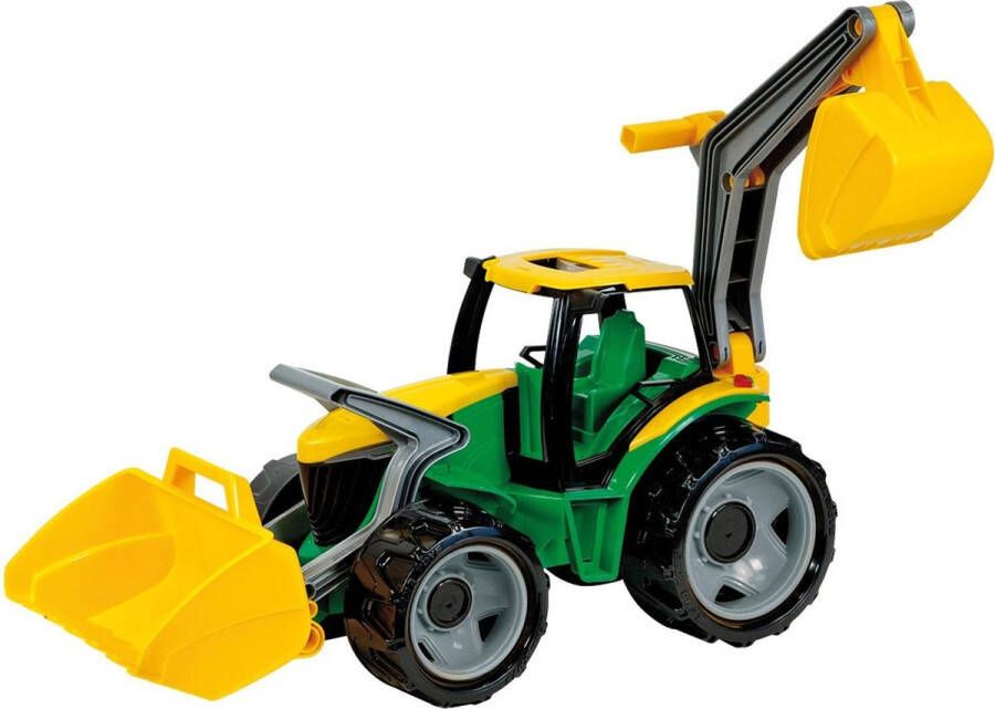 Lena Polesie Tractor met graafarm: groen met geel 70 cm
