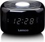Lenco CR 12BK Wekkerradio met dimmerfunctie en nachtlampje Zwart - Thumbnail 1