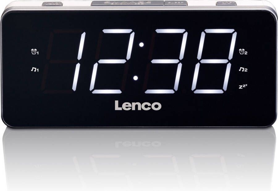 Lenco CR 18 White Wekkerradio met LED display Wit