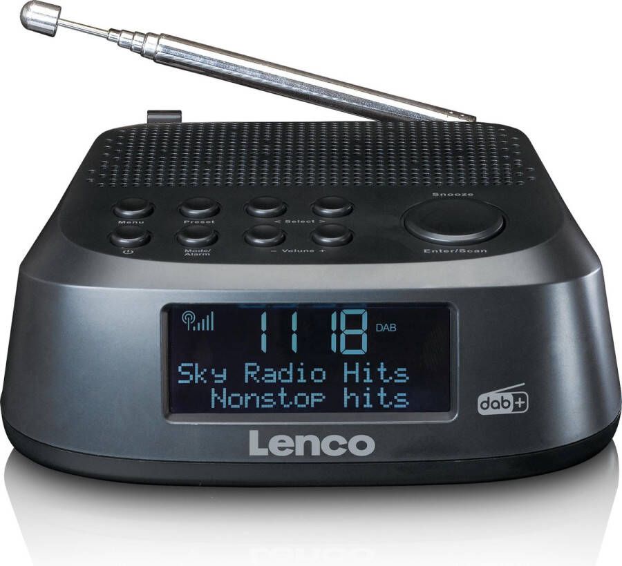 Lenco CR 605BK Wekkerradio met DAB+ en FM Zwart