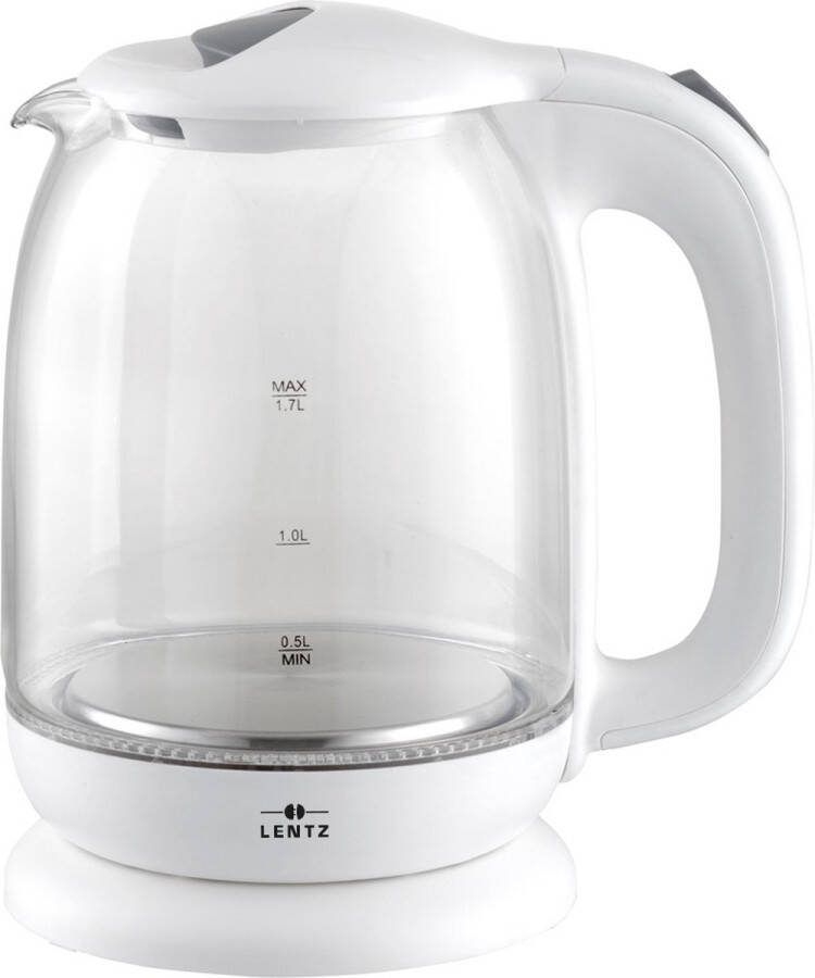 Lentz 74124 Waterkoker 1.7 liter glas wit