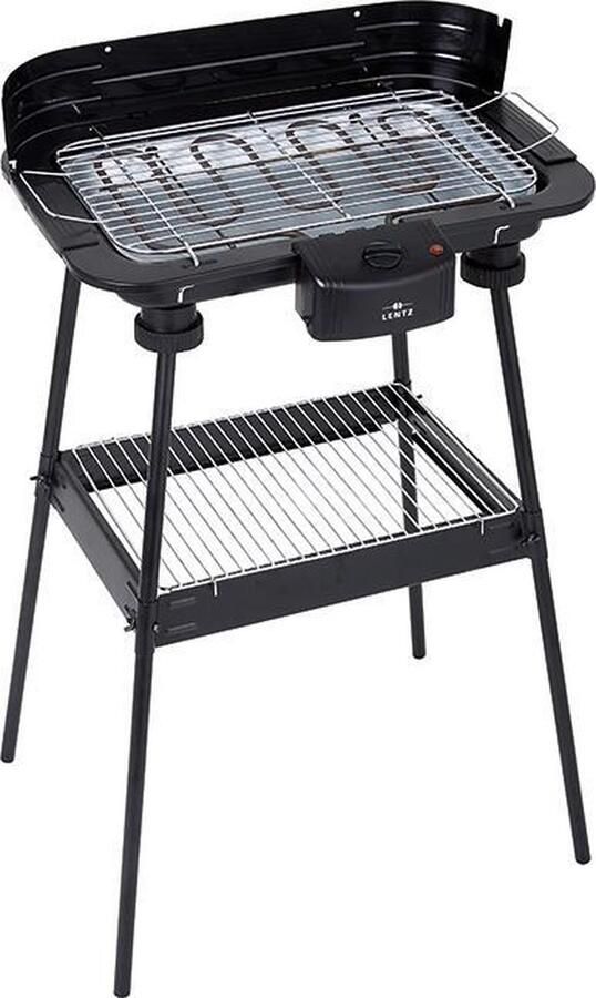 Lentz Elektrische BBQ Snel & gemakkelijk overal te gebruiken- 2200W- Zwart 47x35x79 cm