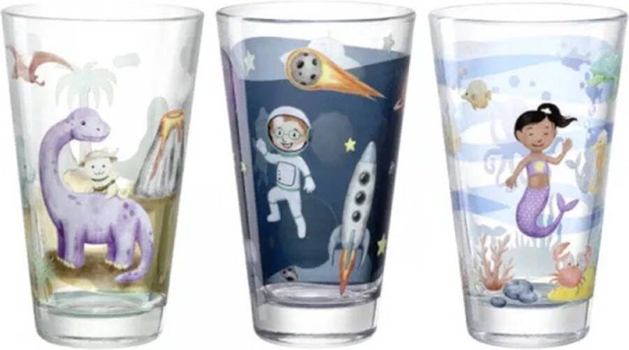 Leonardo Bambini Avventura drinkglazen groot 300ml set van 6 stuks