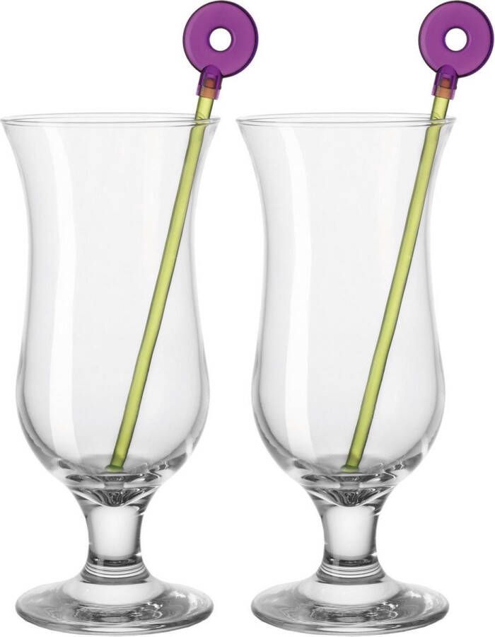 Leonardo Hurrican Bar Cocktailglas set van 2 incl. Roerstaven