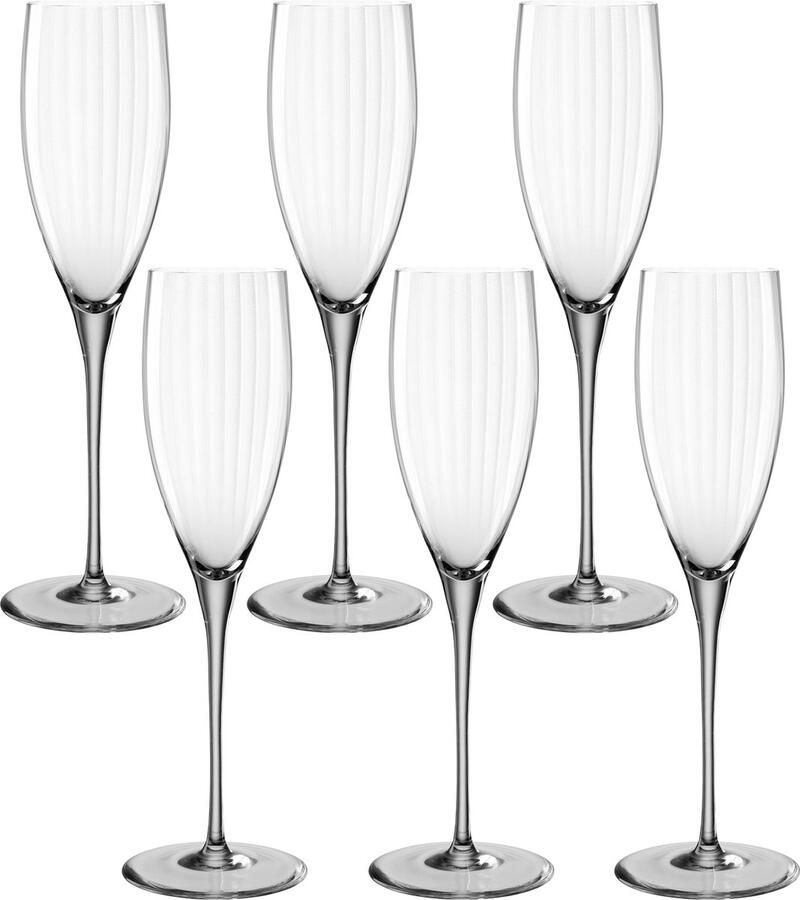 Leonardo Poesia champagneglas 250ml grijs set 6