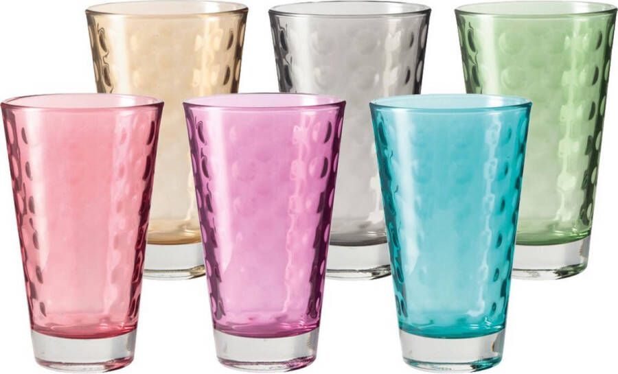 LEONARDO Glas Optic Colori kwaliteit 300 ml 6-delig (set 6-delig)