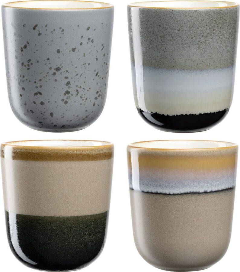 Leonardo Roma koffiemokjes 330ml set 4 assorti