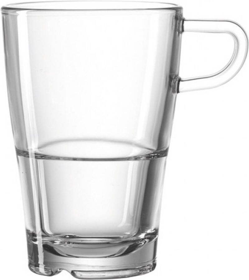 LEONARDO Latte-macchiatoglas SENSO hittebestendig en robuust inhoud 230 ml inhoud 350 ml 6-delig (set)