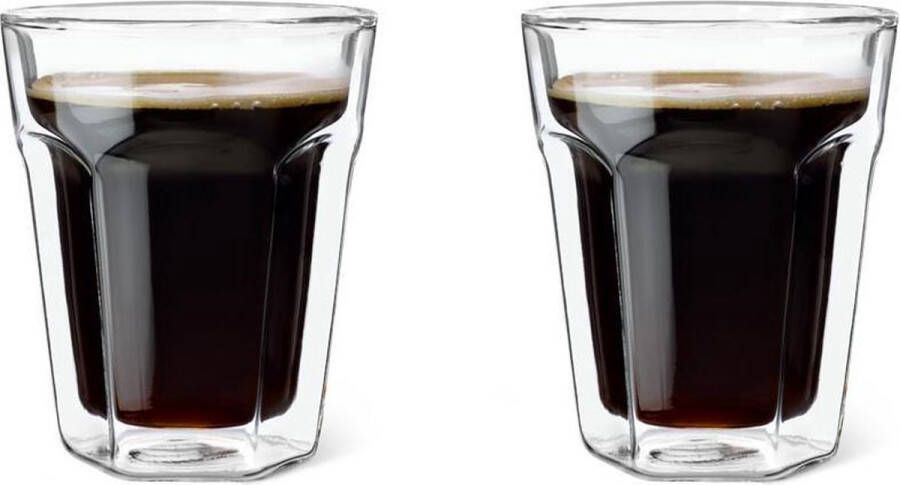 Leopold Vienna Dubbelwandig glas Koffie 220ml (set van twee stuks)