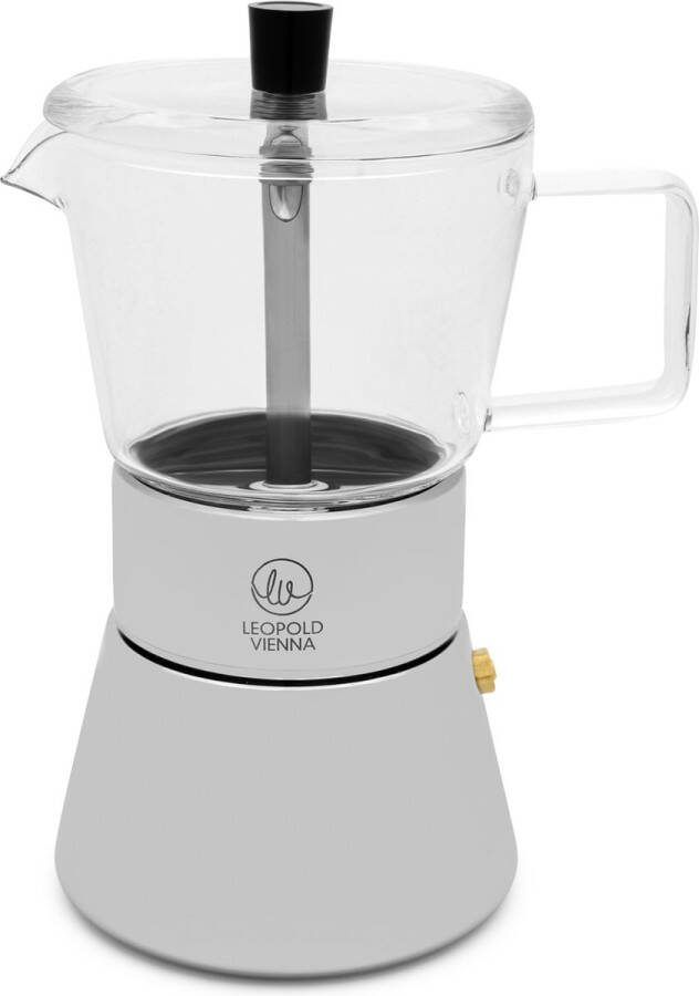 Leopold Vienna Espressomaker Otto 4-kops RVS