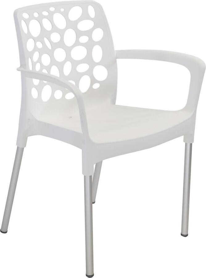 Lesli Living Bravo stapelstoel plastic wit