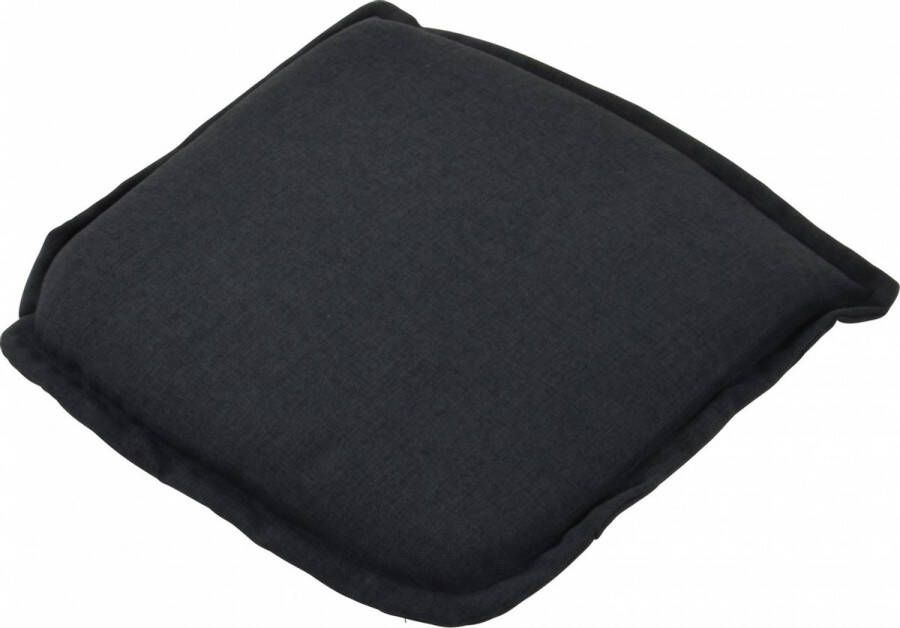 Lesliliving 1x Stoelkussens zitkussens antraciet 46 x 47 cm Tuinstoelen kussens voor huis en tuin - Foto 2