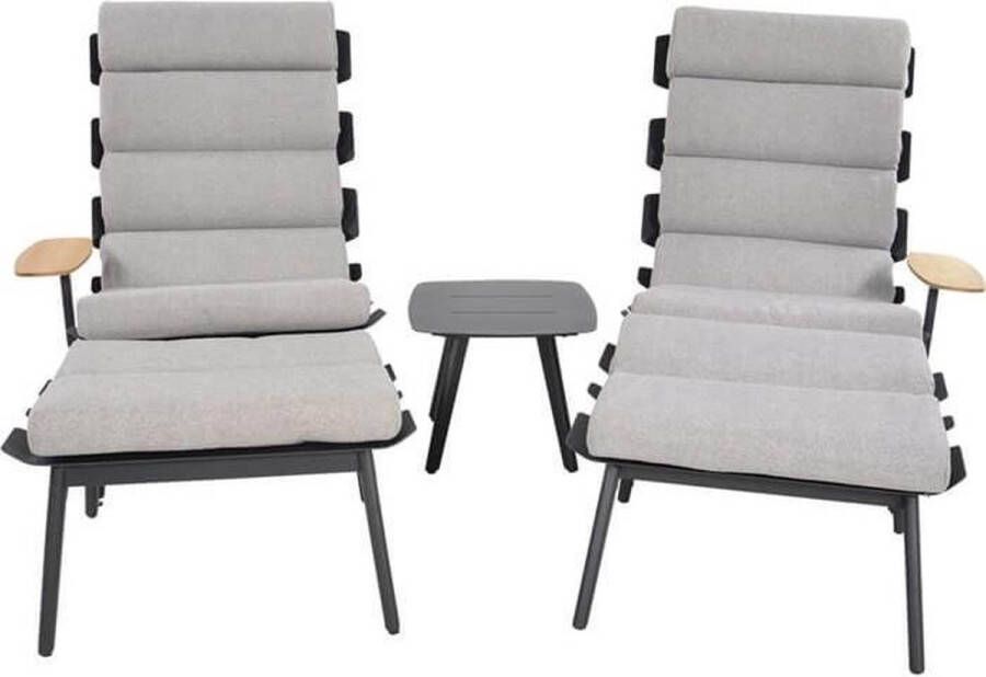 Express Ventus Negro zwarte duo loungeset 2 persoons