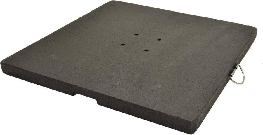 Outdoor Living Zware parasolvoet Granietplaat 90 kilo zwart | 4 gaten afstand diagonaal 16 cm