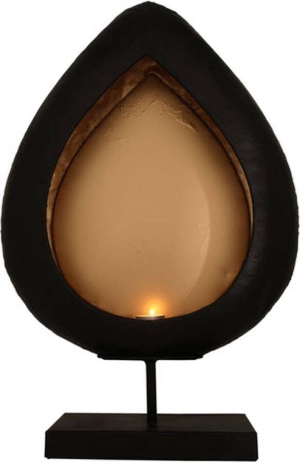 Lesliliving Lesli-Living-Kaarsenstandaard-druppelvormig-op-standaard-23x11x41-cm