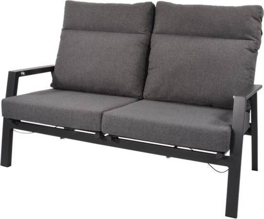 Lesli Living Ohio loungebank | verstelbaar | aluminium | antraciet