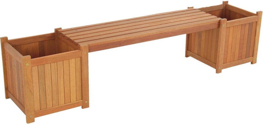 Lesliliving Lesli-Living-Tuinbank-met-bloembak-174x40x45-cm-teak-look