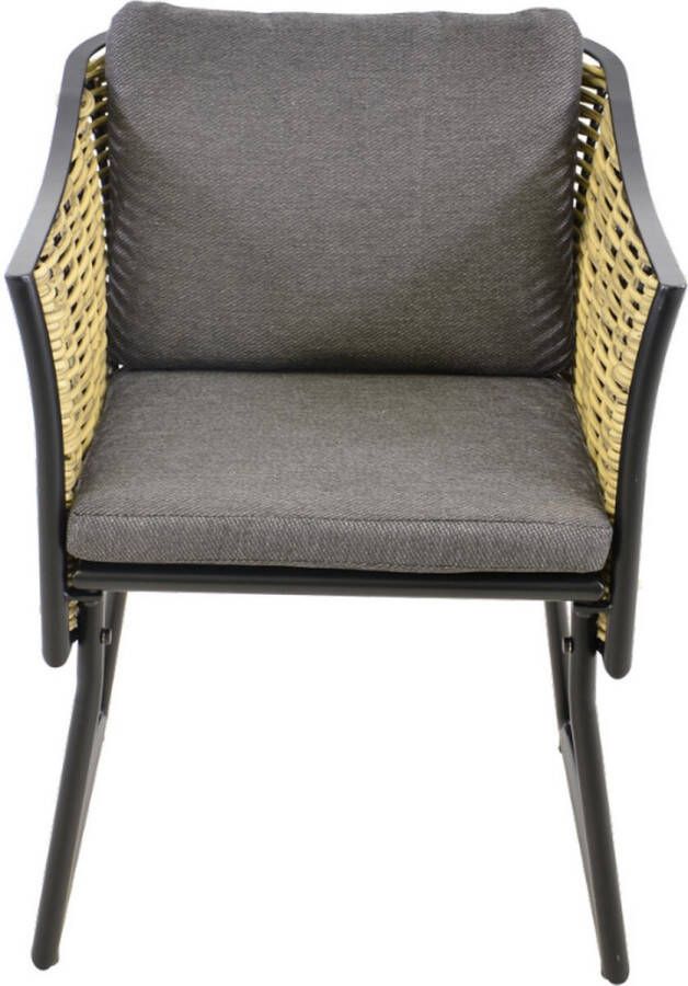 Express Solamente antraciet wicker tuinstoelen Set van 2 stuks