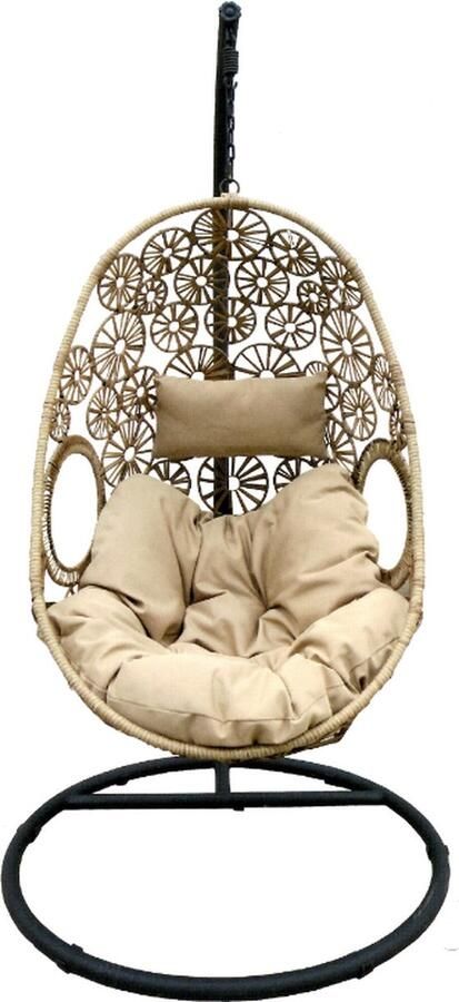 Lesliliving Outdoor Living Hangstoel Flower Zand