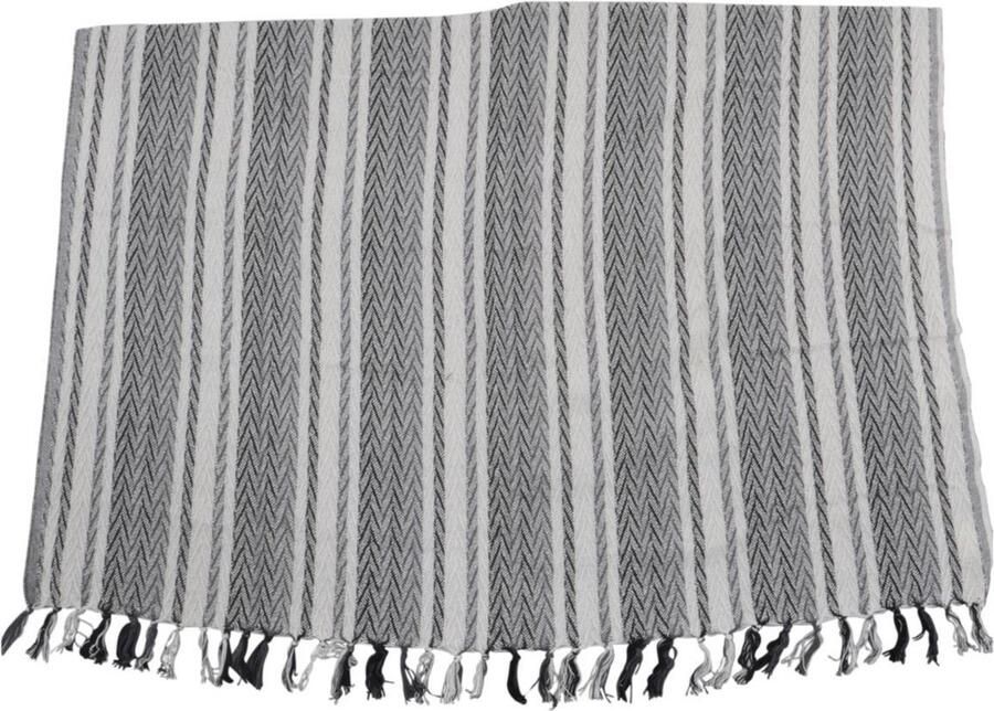 Lesliliving Outdoor Living Plaid 3 Stripes 125x150cm