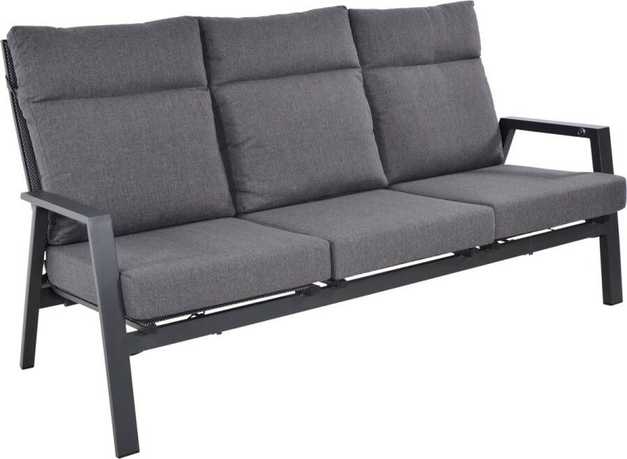 Express Ohio aluminium Loungebank antraciet 3 persoons