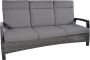 Express Prato Forte wicker Loungebank antraciet 3 persoons - Thumbnail 1
