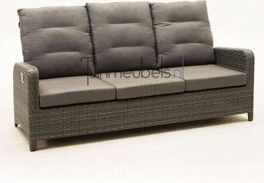 Express Soho Forte wicker Loungebank antraciet 3 persoons