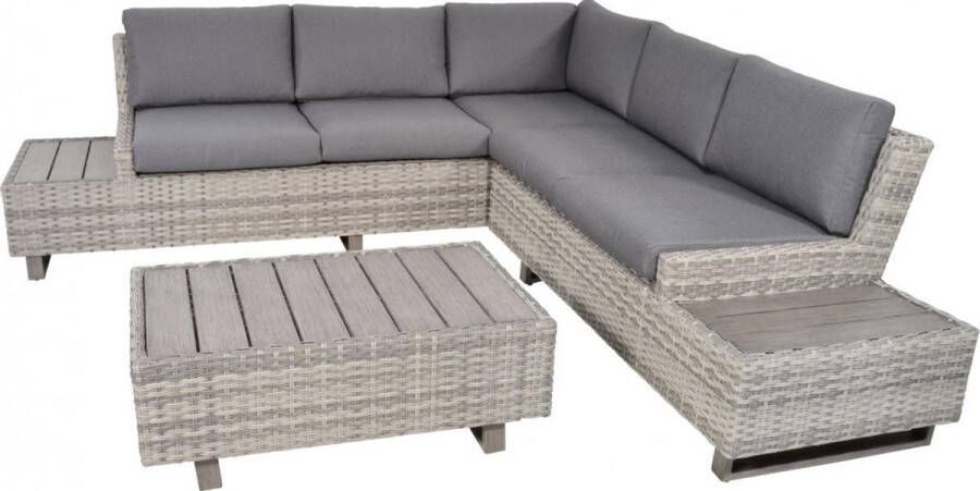 Lesliliving Loungehoekset Valencia Smoke grijs