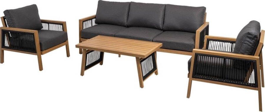 Lesli Living Alicante loungeset aluminium naturel