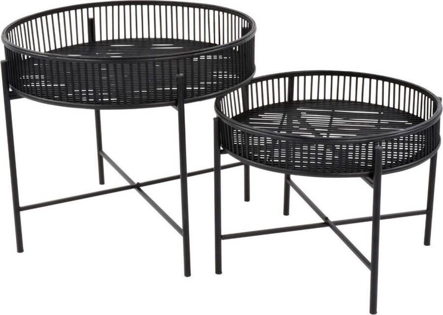 Lesliliving Outdoor Living Bijzettafel zwart Aiko S 2