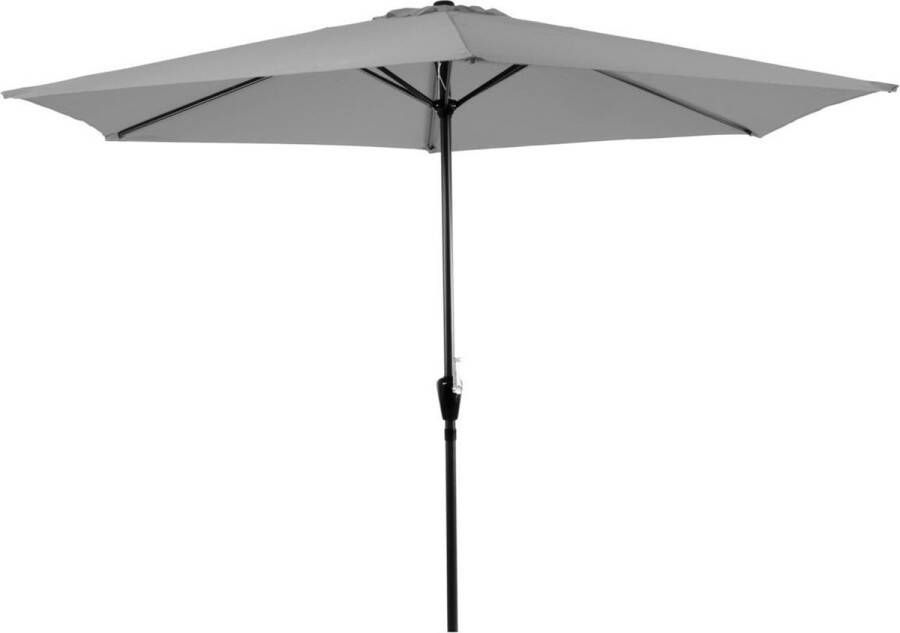Lesli Living Gemini Stokparasol Parasol Ø 3 meter Licht grijs