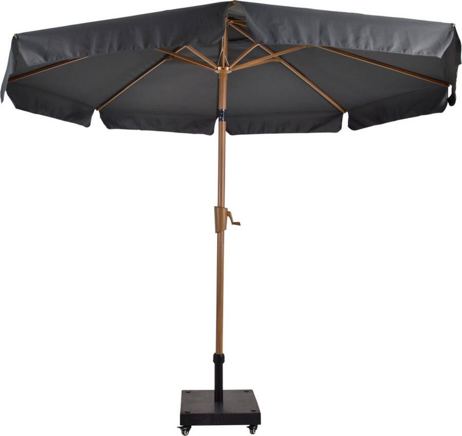 Lesliliving Outdoor Living Parasol Libra houtlook grijs Ø3mtr