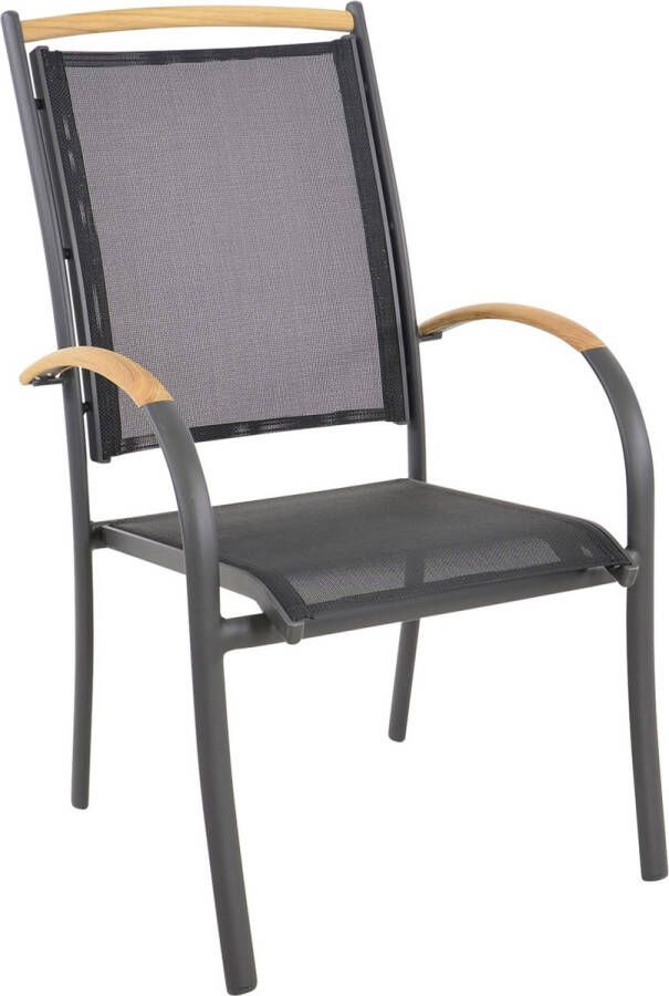 Lesliliving Outdoor Living Stapelstoel Monza Zwart