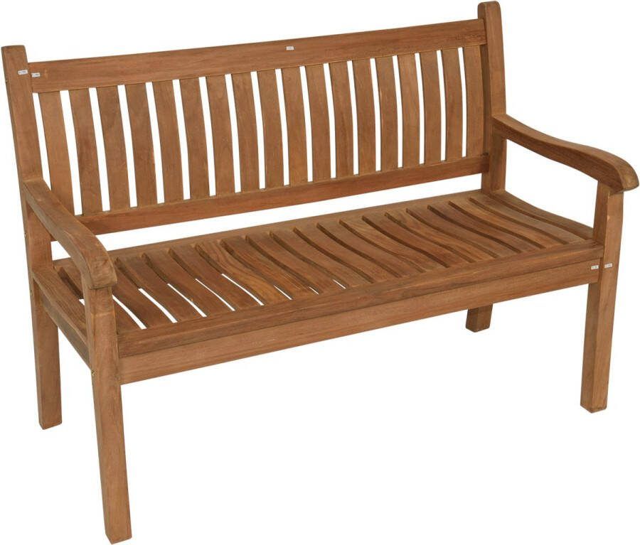 Lesliliving Outdoor Living Tuinbank teak gebogen rug 130cm