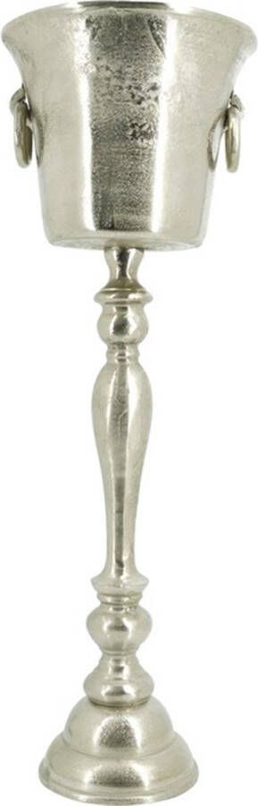 Outdoor Living Champagne-Wijnkoeler Brush op voet Zilver 28x28x80cm