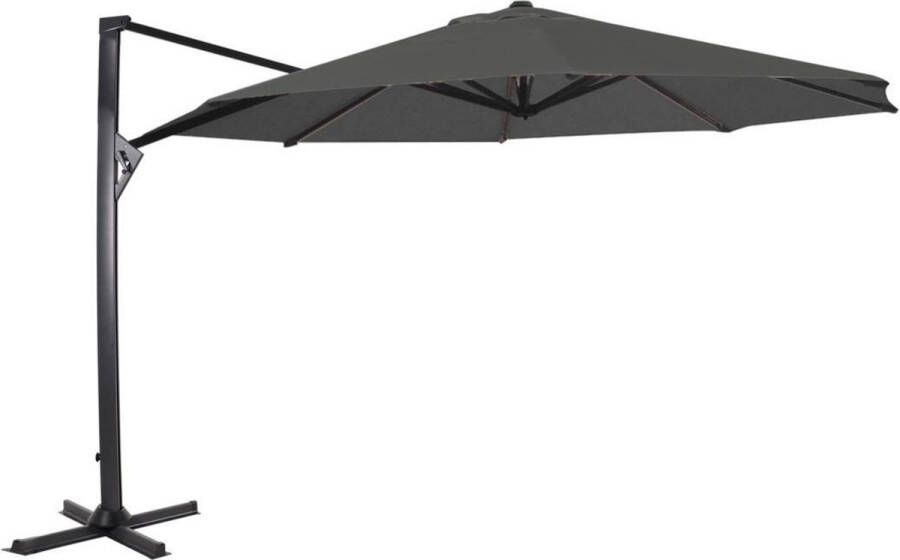 Lesliliving Outdoor Living Zweefparasol Taurus grijs Ø3 5mtr